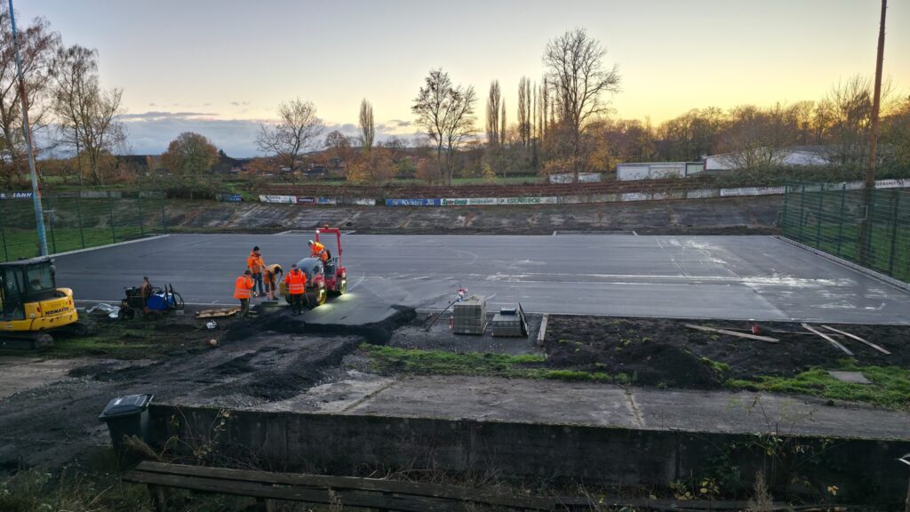 Sanierung des St. Barbara Stadions: Arbeiten schreiten sichtbar voran